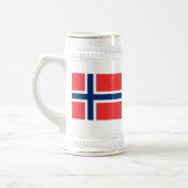 Flagge Norwegens Bierglas (Links)