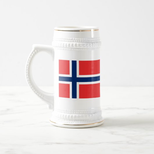 Flagge Norwegens Bierglas (Links)