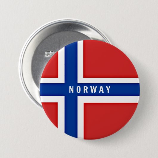 Flagge Norwegens Button (Vorne & Hinten)