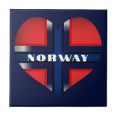 Flagge Norwegens Cutout Fliese (Vorderseite)