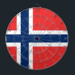 Flagge Norwegens Dartscheibe<br><div class="desc">Flagge Norwegens - Norske flagget - Norges flagg</div>