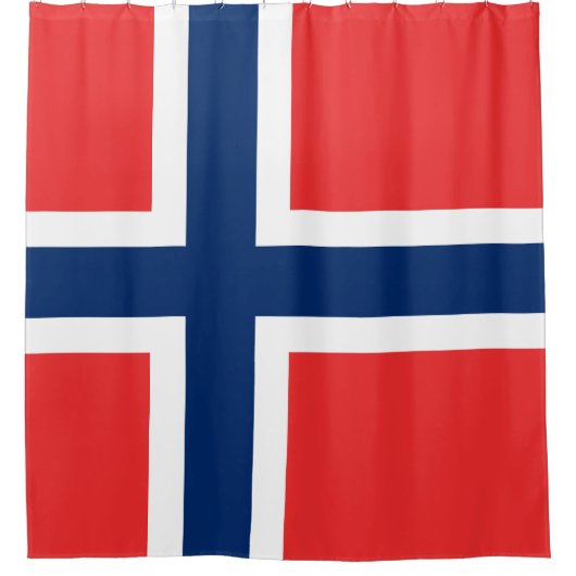 Flagge Norwegens Duschvorhang (Vorderseite)