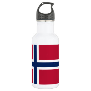 Flagge Norwegens Edelstahlflasche