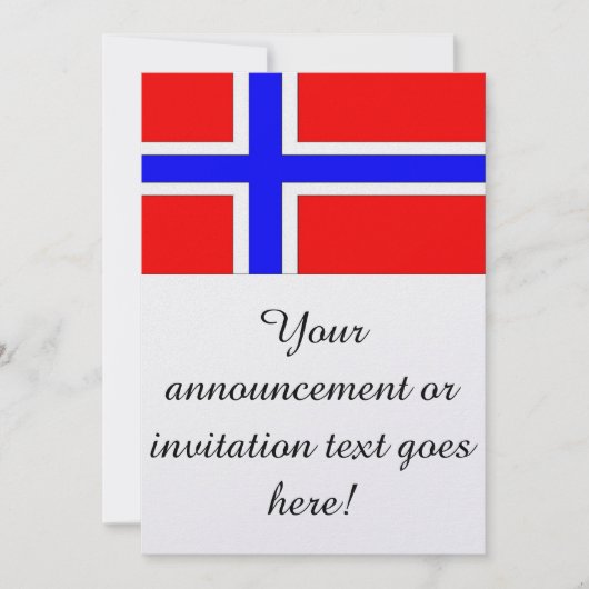 Flagge Norwegens Einladung (Vorderseite)