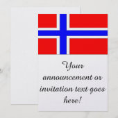 Flagge Norwegens Einladung (Vorne/Hinten)