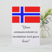 Flagge Norwegens Einladung (Stehend Vorderseite)