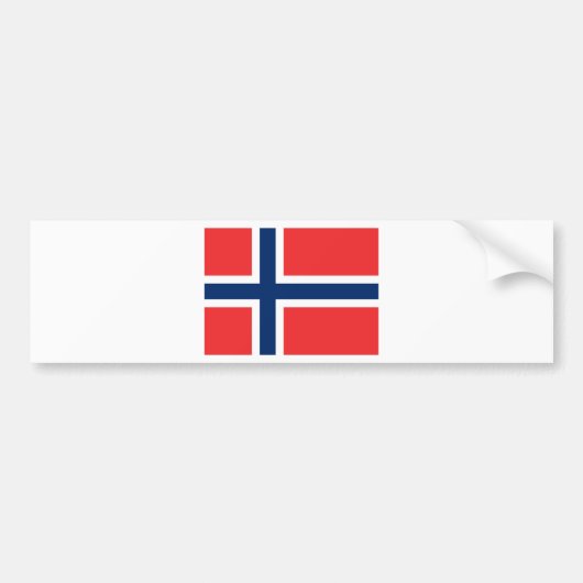 Flagge Norwegens - Flagg Norges - Norske norske fl Autoaufkleber (Vorne)