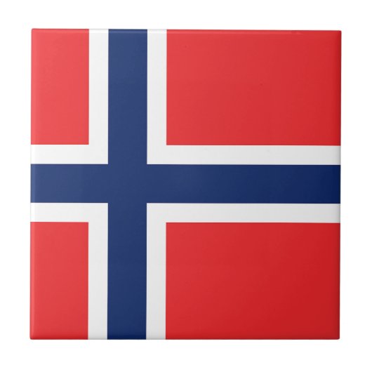 Flagge Norwegens Fliese (Vorderseite)