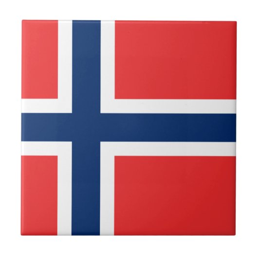 Flagge Norwegens Fliese (Vorderseite)