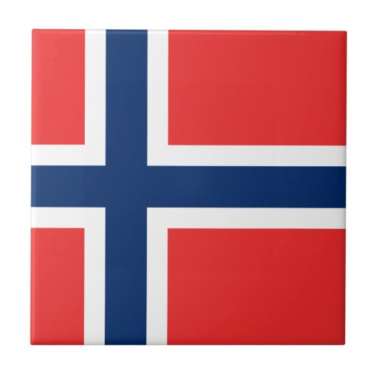 Flagge Norwegens Fliese (Vorderseite)