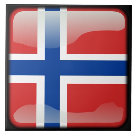 Flagge Norwegens Fliese (Vorderseite)
