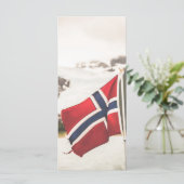 Flagge Norwegens Fotokarte (Stehend Vorderseite)