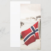 Flagge Norwegens Fotokarte (Vorne/Hinten)