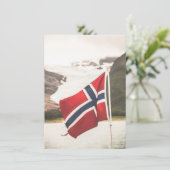 Flagge Norwegens Fotokarte (Stehend Vorderseite)