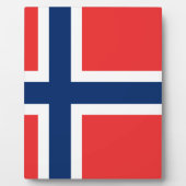 Flagge Norwegens Fotoplatte (Vorderseite)
