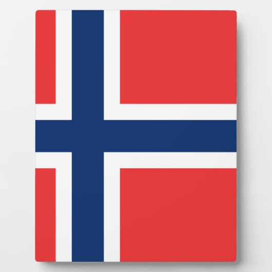 Flagge Norwegens Fotoplatte (Vorderseite)