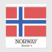 Flagge Norwegens, gekennzeichnet Aufkleber (Blatt)