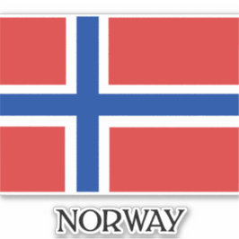 Flagge Norwegens, gekennzeichnet Aufkleber