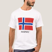 Flagge Norwegens, gekennzeichnet T-Shirt (Vorderseite)
