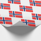 Flagge Norwegens Geschenkpapier (Ecke)