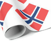 Flagge Norwegens Geschenkpapier (Rolleneckpunkt)
