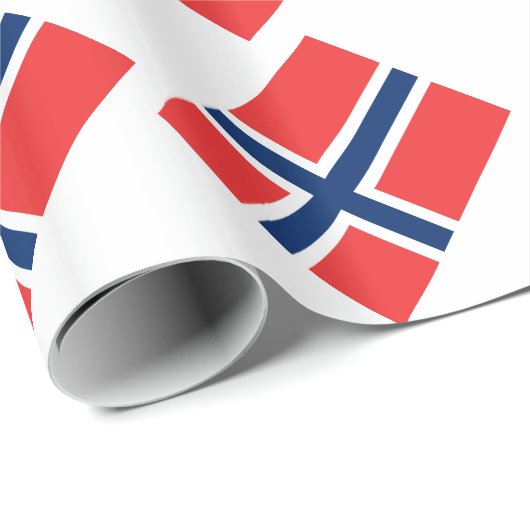 Flagge Norwegens Geschenkpapier (Rolleneckpunkt)