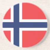 Flagge Norwegens Getränkeuntersetzer (Vorne)