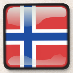 Flagge Norwegens Getränkeuntersetzer