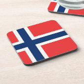 Flagge Norwegens Getränkeuntersetzer (Linke Seite)