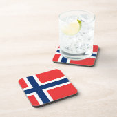 Flagge Norwegens Getränkeuntersetzer (Rechte Seite)