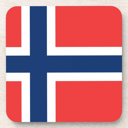 Flagge Norwegens Getränkeuntersetzer (Vorderseite)