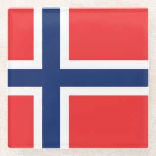 Flagge Norwegens Glasuntersetzer