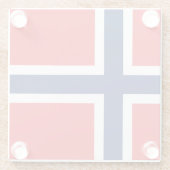 Flagge Norwegens Glasuntersetzer (Rückseite)