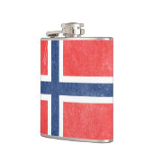 Flagge Norwegens Grunge Flachmann (Links)