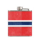 Flagge Norwegens Grunge Flachmann (Rückseite)