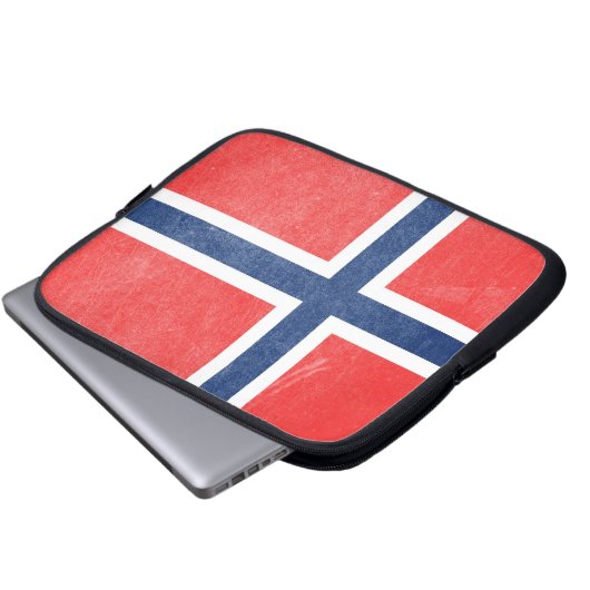 Flagge Norwegens Grunge Laptopschutzhülle (Vorne Knopf)