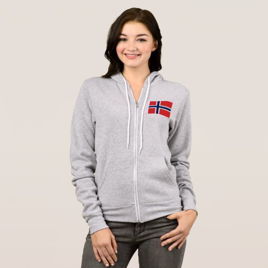 Flagge Norwegens Hoodie (Vorne ganz)