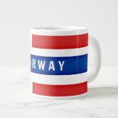 Flagge Norwegens Jumbo-Tasse (Vorderseite Rechts)