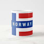 Flagge Norwegens Jumbo-Tasse (Vorderseite)