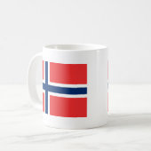 Flagge Norwegens Kaffeetasse (Vorderseite Links)
