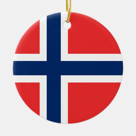 Flagge Norwegens Keramik Ornament (Vorne)