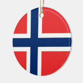 Flagge Norwegens Keramik Ornament (Links)