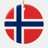 Flagge Norwegens Keramik Ornament (Hinten)