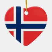 Flagge Norwegens Keramikornament (Vorne)