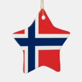 Flagge Norwegens Keramikornament (Rechts)