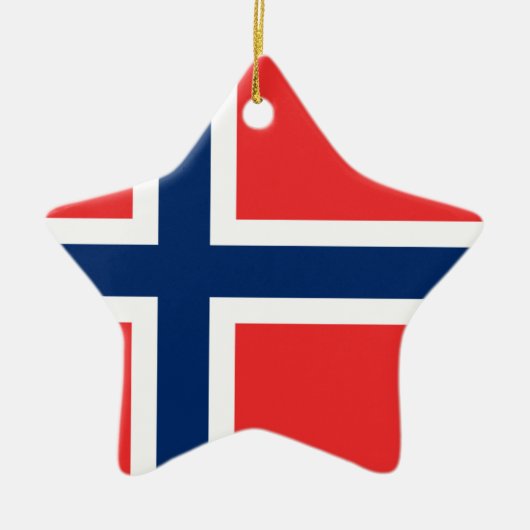 Flagge Norwegens Keramikornament (Vorne)