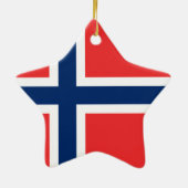 Flagge Norwegens Keramikornament (Hinten)