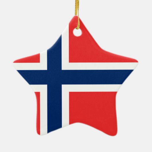 Flagge Norwegens Keramikornament (Hinten)