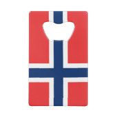 Flagge Norwegens Kreditkarte Flaschenöffner (Rückseite)