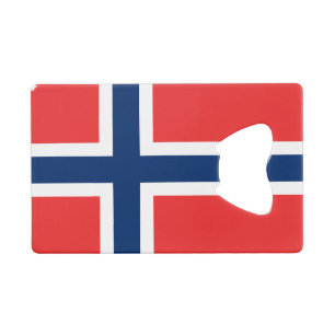Flagge Norwegens Kreditkarte Flaschenöffner